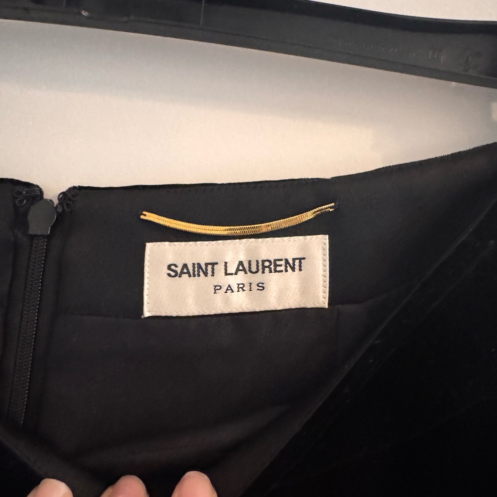 Saint Laurent Mini Black Velvet Women's Skirt 38FR - Picture 6 of 7